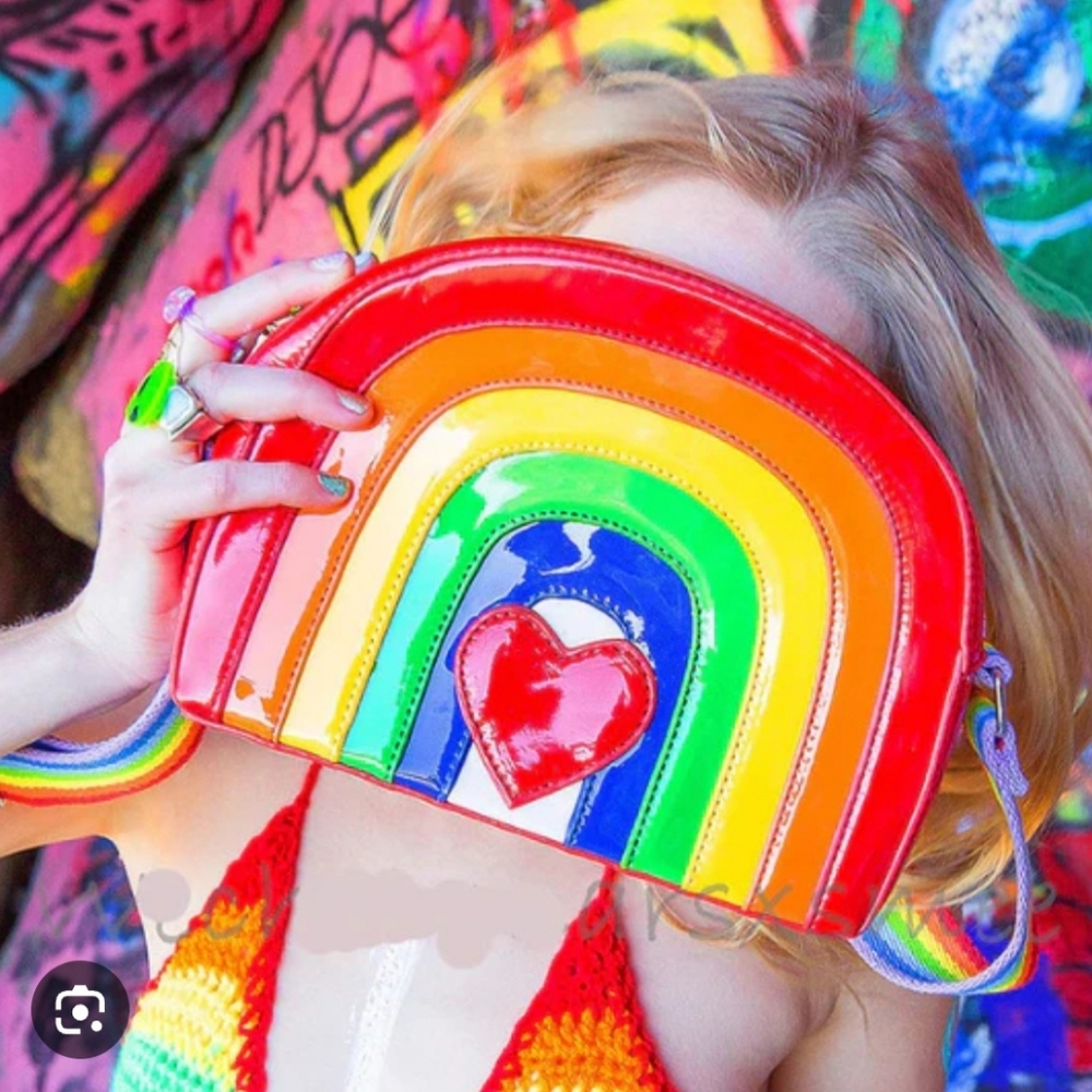 NEW Dolls Kill Current Mood RARE rainbow bag